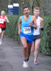 Graeme Ackland chased by Brian Kirkwood